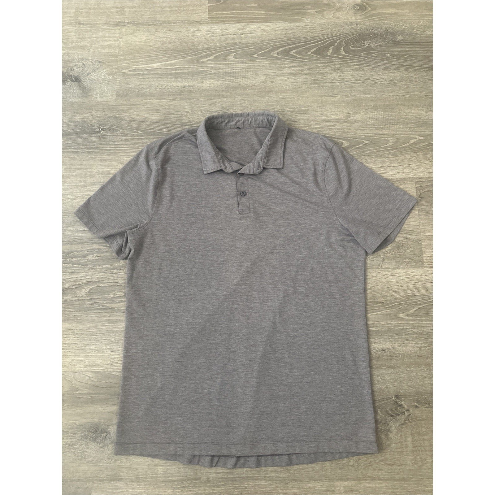 Lululemon Evolution Shirt Mens L Purple Heather Golf Performance Polo Athleisure